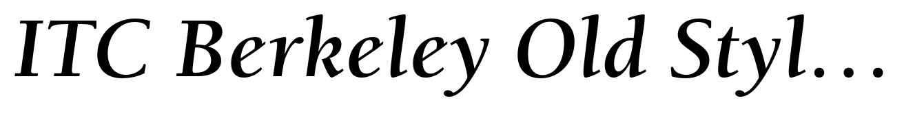 ITC Berkeley Old Style Pro Bold Italic